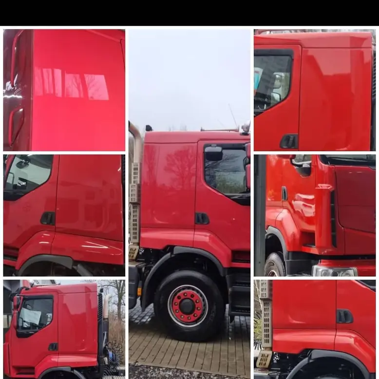 LKW nach der Aufbereitung, tiefer Glanz im roten Lack – KFZ-Aufbereitung Siebers